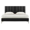 Olga Upholstered Bed with Silver Legs - More Colors & Sizes