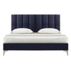 Olga Upholstered Bed with Silver Legs - More Colors & Sizes
