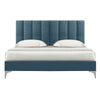 Olga Upholstered Bed with Silver Legs - More Colors & Sizes