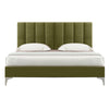 Olga Upholstered Bed with Silver Legs - More Colors & Sizes