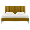 Olga Upholstered Bed with Silver Legs - More Colors & Sizes