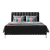 Maria Upholstered Bed with Brass Legs -  More Colors & Sizes