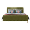 Maria Upholstered Bed with Brass Legs -  More Colors & Sizes