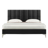 Olga Upholstered Bed with Silver Legs -  More Colors & Sizes