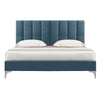 Olga Upholstered Bed with Silver Legs -  More Colors & Sizes
