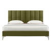 Olga Upholstered Bed with Silver Legs -  More Colors & Sizes