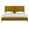 Olga Upholstered Bed with Silver Legs -  More Colors & Sizes
